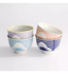 Tokyo Design Studio - Lily Flower Cup 4pcs Giftset 8.4x5.5cm 150ml 1 set