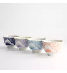 Tokyo Design Studio - Lily Flower Cup 4pcs Giftset 8.4x5.5cm 150ml 1 set