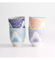 Tokyo Design Studio - Lily Flower Cup 4pcs Giftset 7.8x8.2cm 250ml 1 set