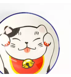 Tokyo Design Studio - Kawaii Lucky Cat Sauce Plate 9x2.5cm White 6pcs