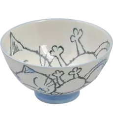 Tokyo Design Studio - Kawaii Bowl Rice Cat Blue 300ml