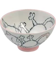Tokyo Design Studio - Kawaii Bowl Rice Cat Pink 300ml