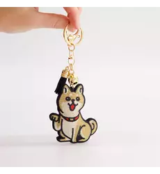 Tokyo Design Studio - Patch Keychain Shiba-Dog 1pc