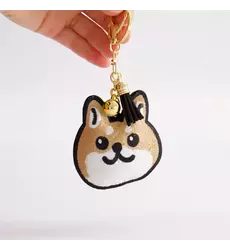 Tokyo Design Studio - Patch Keychain Shiba-Dog Face 1pc