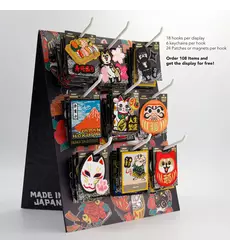 Tokyo Design Studio - Display for Keychains and Patches Incl. 18 Hooks 1pc