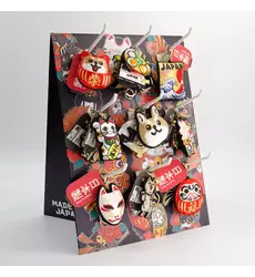 Tokyo Design Studio - Display for Keychains and Patches Incl. 18 Hooks 1pc