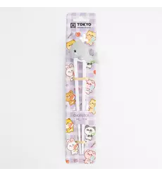Tokyo Design Studio - Children Chopsticks Whale Grey 22cm 6pcs
