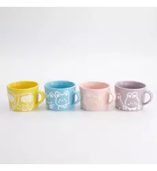 Tokyo Design Studio - Kawaii Animals Mug 4pcs Giftset 8x6cm 2 sets