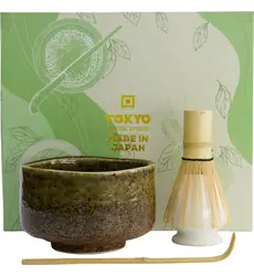 Tokyo Design Studio - Matcha Giftset Green/Brown 12x7.5cm. 4pcs