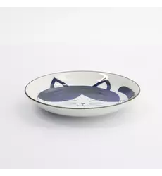 Tokyo Design Studio - Kawaii Round Plate Cat Neko 16.7x2.8cm 6pcs