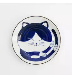 Tokyo Design Studio - Kawaii Round Plate Cat Neko 16.7x2.8cm 6pcs