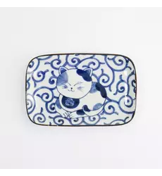 Tokyo Design Studio - Kawaii Rectangular Plate Cat Neko 16.3x10.2cm E 6pcs