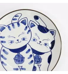 Tokyo Design Studio - Kawaii Round Plate Cat Neko 16.7x2.8cm G 6pcs