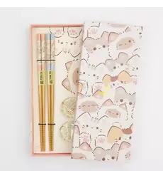 Tokyo Design Studio - Chopstick Giftset Chopstick and Rest/4 Kawaii Cats 10 sets