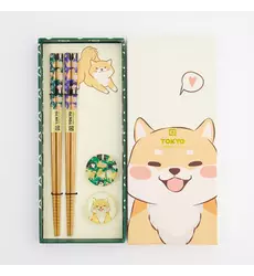 Tokyo Design Studio - Chopstick Giftset Chopstick and Rest/4 Shiba 10 sets