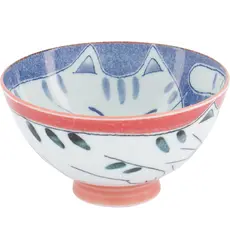 Tokyo Design Studio - Kawaii Rice Bowl Cat Red 11.5x6cm. 300ml