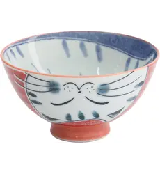 Tokyo Design Studio - Kawaii Rice Bowl Cat Red 11.5x6cm. 300ml