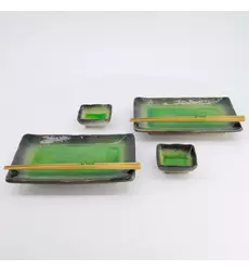 Tokyo Design Studio - Sushi Giftset Yamasaku Hiwa Green 6pcs 21.5x14cm & 7.3x2.8cm 1 set