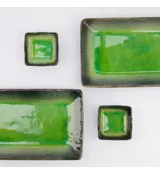 Tokyo Design Studio - Sushi Giftset Yamasaku Hiwa Green 6pcs 21.5x14cm & 7.3x2.8cm 1 set