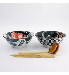 Tokyo Design Studio - Asakusa 6pcs. Ramen Giftset 20.5x8cm 1250ml. B  1 set