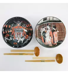 Tokyo Design Studio - Asakusa 6pcs. Ramen Giftset 20.5x8cm 1250ml C 1 set