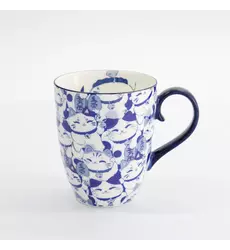Tokyo Design Studio - Kawaii Blue Maneko Mug W/Giftbox 8.5x10.2cm 340ml 6pcs