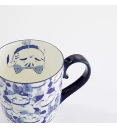Tokyo Design Studio - Kawaii Blue Maneko Mug W/Giftbox 8.5x10.2cm 340ml 6pcs