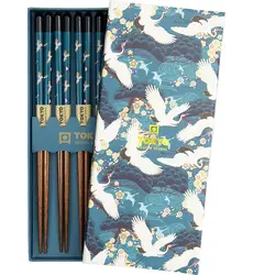 Tokyo Design Studio - Chopstick Crane Giftset - 5 Pair Green/Blue/White