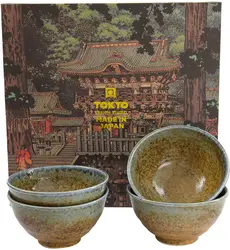 Tokyo Design Studio - Minoyaki Reef Blue Bowl Giftset 11.8x6.3cm. 4pcs. 1F 320ml