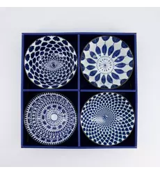 Tokyo Design Studio - Mixed Bowls Tayo Bowl 4pcs Giftset 15x7cm Blue/White 500ml 1 set