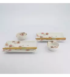 Tokyo Design Studio - Sakura Sushi Giftset 22x13x2cm & 8.5x3.4cm White 1 set