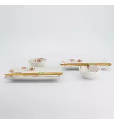 Tokyo Design Studio - Sakura Sushi Giftset 22x13x2cm & 8.5x3.4cm White 1 set