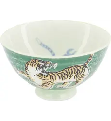Tokyo Design Studio - Kawaii Rice Bowl Tiger Green 11.5x6cm. 300ml