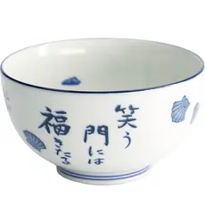 Tokyo Design Studio - Kawaii Bowl Fugu Okonomi 13x7.2cm. Blue 500ml