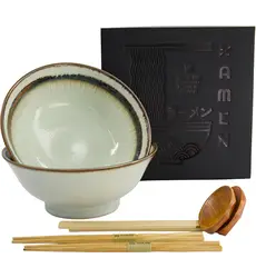 Tokyo Design Studio - Wasabi 6pcs. Ramen Giftset 21.5x9cm. Beige 1300ml