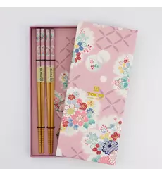 Tokyo Design Studio - Chopstick Giftset Chopstick and Rest/4 Pink Flower 10 sets