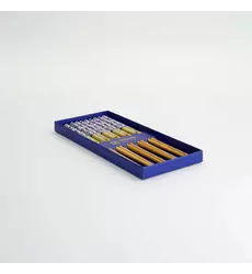 Tokyo Design Studio - Chopstick Giftset/5 Neko Cat Blue AH-01 10 sets