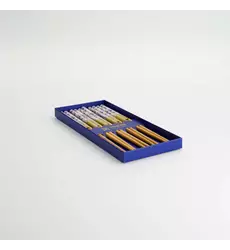 Tokyo Design Studio - Chopstick Giftset/5 Neko Cat Blue AH-02 10 sets