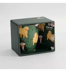 Tokyo Design Studio - Kawaii Shiba Mug W/Giftbox 8.5x10.2cm Green 340ml 6pcs