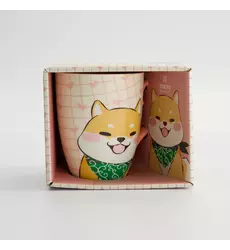 Tokyo Design Studio - Kawaii Shiba Mug W/Giftbox 8.5x10.2cm Pink 340ml 6pcs