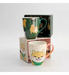 Tokyo Design Studio - Kawaii Shiba Mug W/Giftbox 8.5x10.2cm Pink 340ml 6pcs