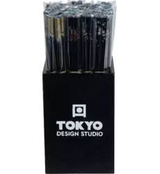 Tokyo Design Studio - Chopsticks Black Assorted 50 pair