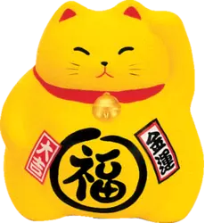Tokyo Design Studio - Lucky Cat Piggy Bank Yellow 9cm