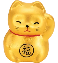 Tokyo Design Studio - Lucky Cat Gold 5.2cm