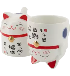 Tokyo Design Studio - Kawaii Mug Giftset Lucky Cat Blue 350ml
