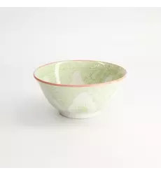 Tokyo Design Studio - Lily Flower Tayo Bowl 14.8x6.8 Green 550ml 6pcs.