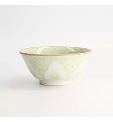 Tokyo Design Studio - Lily Flower Tayo Bowl 14.8x6.8 Green 550ml 6pcs.